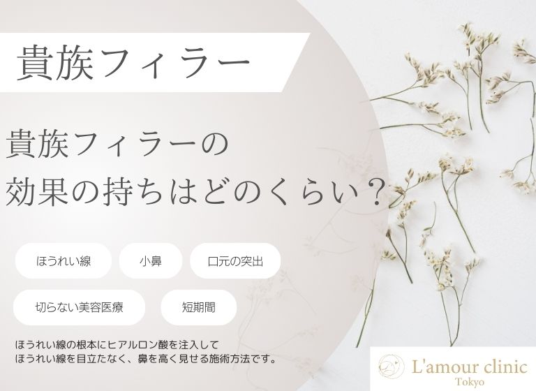 貴族フィラーの効果の持ちはどのくらい？｜おすすめする人や注意点も紹介